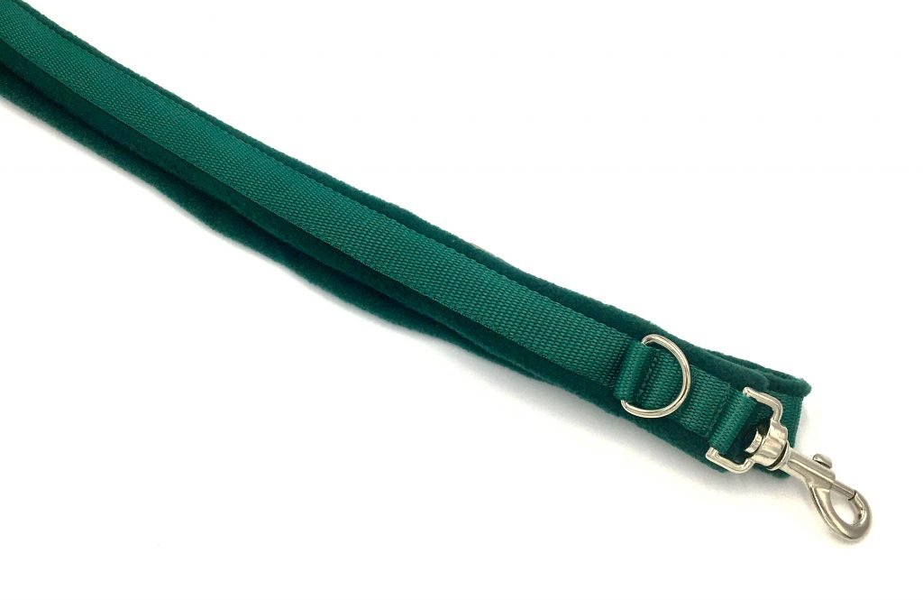 eDog. 2m Plain Fleece Dog Lead. Green Totally Greyhound