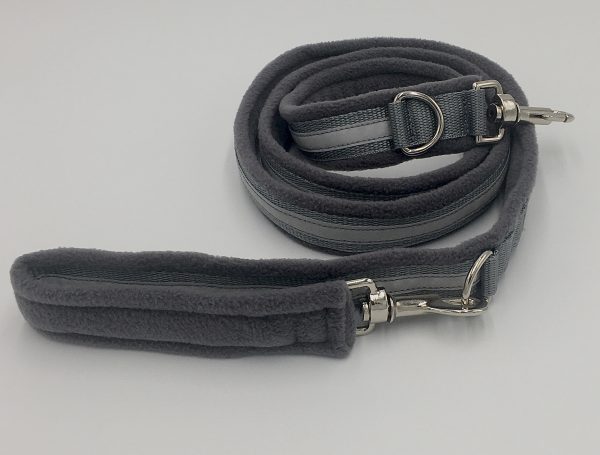 eDog. Hi Viz Lead. 2m. Silver Grey and Grey.