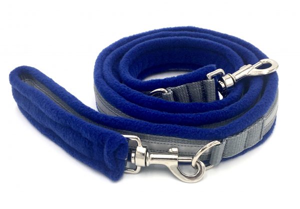 eDog. Hi Viz Lead. 2m. Blue and Silver Grey