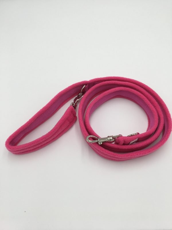 eDog. 2m Plain Dog Fleece Lead. Pink