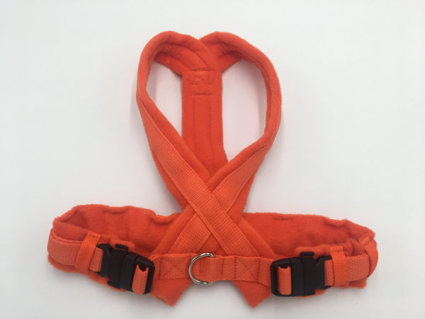 eDog. Greyhound Fleece Harness. Orange.